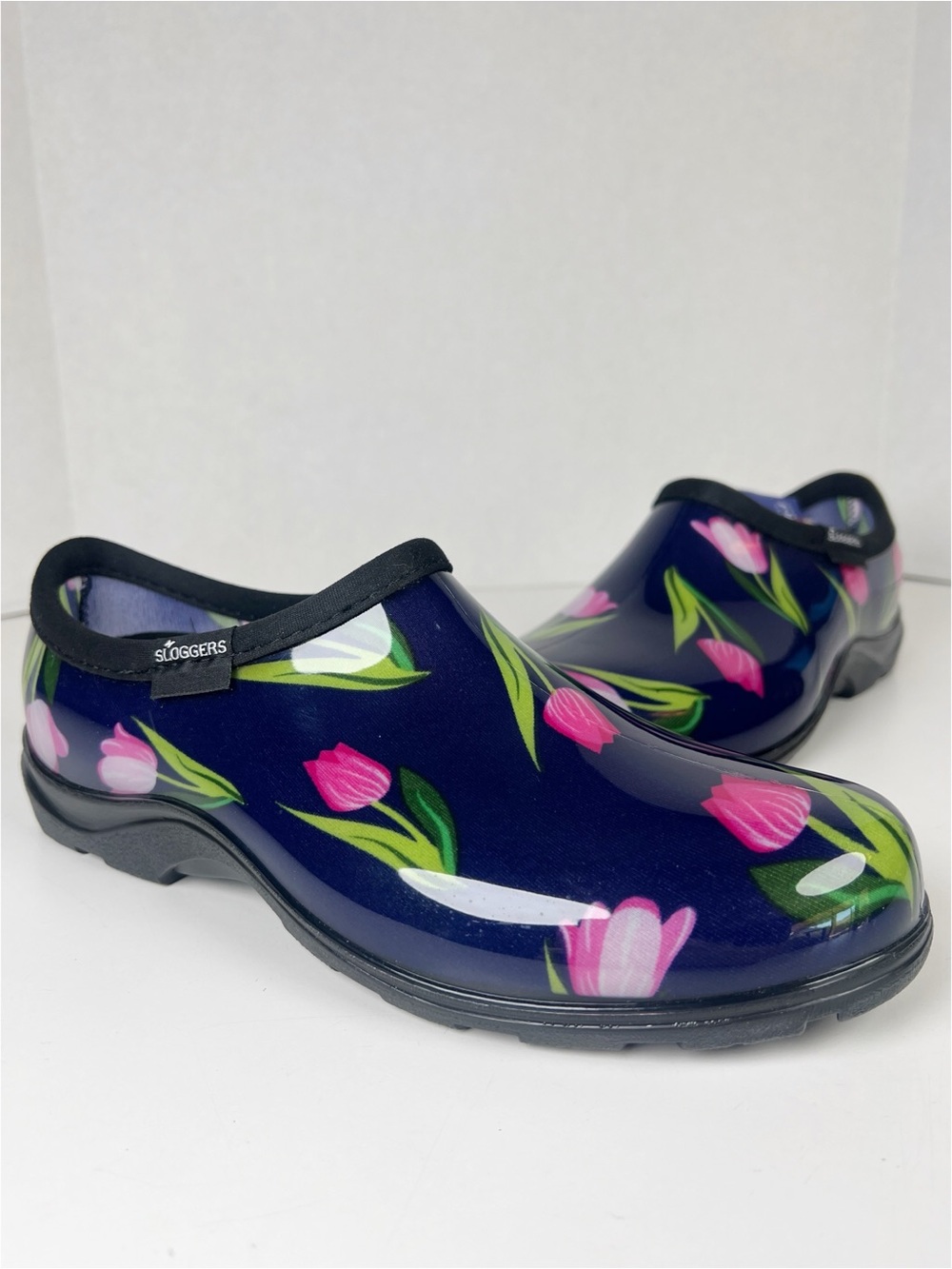 SLOGGERS Women’s Size 10 Floral Tulip Print Original Garden Mule Shoe